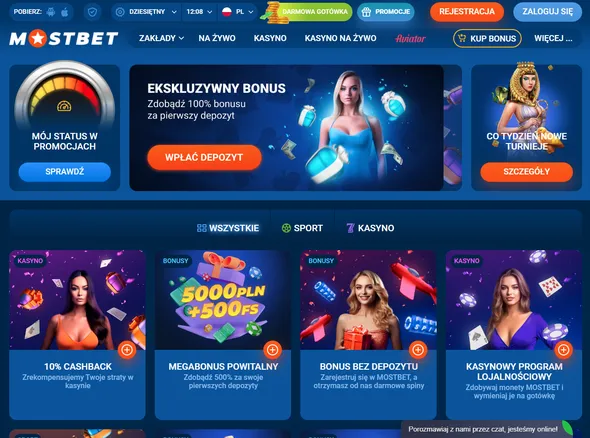 Oferty bonusowe lotto Mostbet